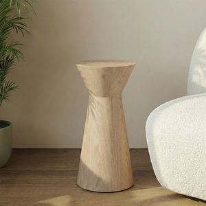 Handcrafted Wooden End <b>Table</b>, Rustic <b>Side</b> <b>Table</b> for Living Room, Bedroom Accent Furniture - Product Image 1