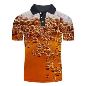 Polo de Golf de Secado Rápido para Hombre, Talla Grande, Manga Corta, Poliéster y Spandex, Ropa Deportiva con Diseño en Blanco para Sublimación, Venta al Por Mayor - Product Image 2