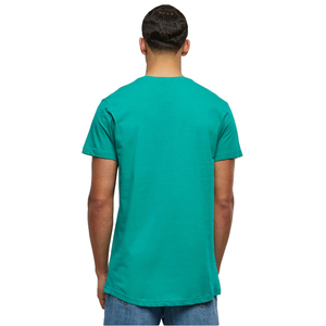 Camiseta Larga Verde Azulado de Algodón Premium con Cuello Redondo y Manga Corta - Product Image 2