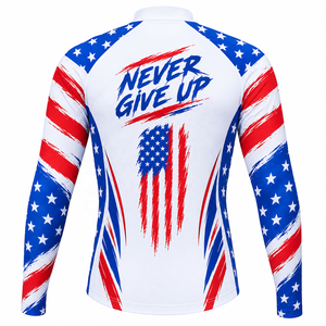 เสื้อจักรยานแขนยาว วัสดุทนทาน ระบายอากาศได้ดี พิมพ์ลายแบบ Sublimation สำหรับทีมแข่งขันระดับมืออาชีพ เหมาะสำหรับผู้ชาย - Product Image 6