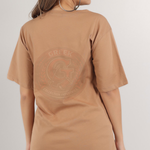 เสื้อยืดผู้หญิงคุณภาพสูง ผ้าฝ้ายพรีเมียม สไตล์ลำลอง สตรีทแวร์ เสื้อผ้าไลฟ์สไตล์ สีพื้น ทรงหลวม - Product Image 4
