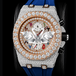 Premium Luxury Moissanite Diamond Bracelet Watch Men Full Stone Setting Watch - Product Image 2