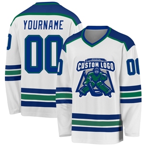 Wholesale Best Selling OMMIZ INDUSTRY Custom Orange- <b>Green</b> Hockey <b>Lace</b> Neck Jersey - Product Image 2