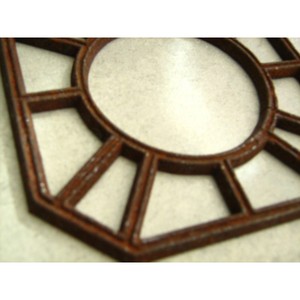 Hot Selling Vintage Octagonal Metal <b>Trivet</b> With Circular Center And Geometric Cutouts For Table Decoration - Product Image 2