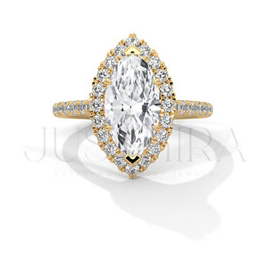 925 Silver Premium Design 14k Rose Gold Engagement Ring Classic Proposal Ring With Marquise Cut Moissanite Diamond <b>Wedding</b> Rinf - Product Image 2