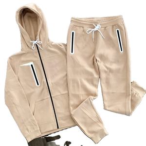 Chándal deportivo unisex con logotipo personalizado para correr, 85% poliéster, ropa deportiva de invierno, conjunto de Sudadera con capucha y pantalones de chándal, ropa de calle estampada - Product Image 2