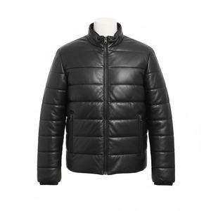 แจ็คเก็ตหนังคุณภาพสูงสั่งทำพิเศษสำหรับผู้ชาย แฟชั่นล่าสุดปี 2026 แจ็คเก็ตหนังผู้ชายแขนยาว - Product Image 1