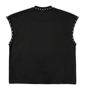 Custom Rhinestone Graphic <b>Tank</b> <b>Top</b> 100% Cotton Jersey Soft Fabric <b>Vintage</b> Style Sleeveless T Shirt Unisex Streetwear OEM Wholesa - Product Image 2
