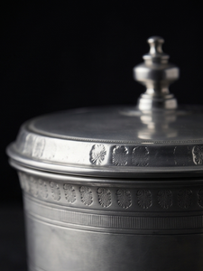Custom Traditional Engraved <b>Silver</b> Metal Date And Dry Fruit Storage Box Round Decorative Snack Container - Product Image 2