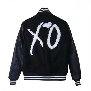 Veste universitaire unisexe brodée sur mesure avec col montant, coupe-vent et respirante, en tissu laine et polyester, style streetwear - Product Image 5