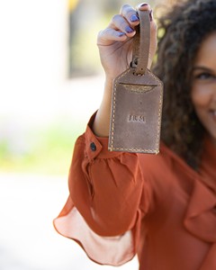 Etiquetas de equipaje de cuero genuino hechas a mano, etiquetas de lujo para maletas, cubierta de privacidad, etiquetas de nombre para bolsos de viaje, personalizadas LMP-0159 - Product Image 3