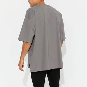 Camiseta Casual de Manga Corta para Hombre, Talla Grande, de Algodón Orgánico, con Logotipo Frontal, Transpirable, de Secado Rápido y Ecológica - Product Image 4