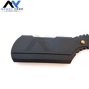 Rasoir professionnel pour les doigts avec étui en cuir noir – Rasoir droit de barbier de qualité supérieure pour la coupe de cheveux et le rasage de près - Product Image 2