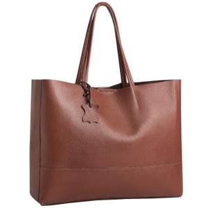 Bolso de Mano de Cuero Genuino Unisex, Impermeable, de Gran Capacidad, con Cierre de Cremallera, Nuevo Estilo Moderno - Product Image 1