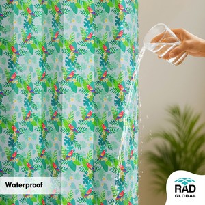 Achetez des rideaux d'extérieur imprimés imperméables en tissu polyester teint en masse pour balcon, patio et espaces de jardin - Product Image 5