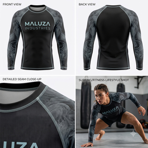 Unisex Custom Printed UPF 50+ Short Sleeve <b>Compression</b> Rash Guard Jersey 100% Cotton Breathable Eco-Friendly Outdoor Surfing Gym - Product Image 4