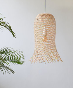 Flared Woven Pendant Light Handwoven Bamboo Shade Octopus Cafe Shop Lighting Rustic Lamp OEM Supplier Vietnam - Product Image 2