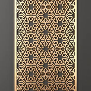 Moderna pantalla divisoria de metal cortada con láser con un elegante diseño Art Deco, ideal para realzar espacios interiores con estilo. - Product Image 1