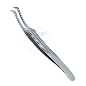 Pinces à cils professionnelles de qualité supérieure en acier inoxydable antistatique durables à pointe lisse pour extensions de cils - Product Image 5