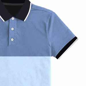 Polo homme de haute qualité, dernier design, personnalisé, bleu et noir, nouvelle arrivée, manches courtes, OEM. - Product Image 2