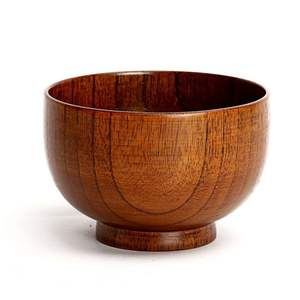 Grand saladier rond en bois rustique contemporain, profond et décoratif, pour une cuisine élégante. - Product Image 3