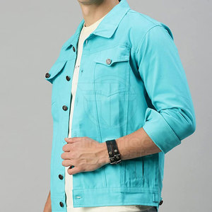 Wholesale Custom Logo Casual Button <b>Men</b> Winter Denim <b>Jeans</b> Jacket Waterproof Breathable Eco-Friendly Quick Dry Outdoor Use <b>for</b> - Product Image 2