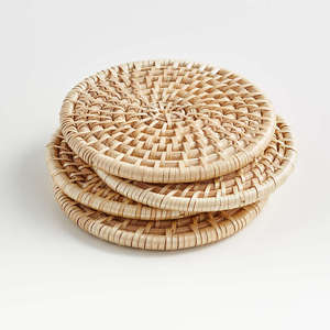 Juego de posavasos decorativos de ratán tejido a mano para cocina, mesa de comedor y uso en cafeterías, hecho a mano en Vietnam. - Product Image 3