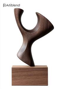 Centre de table décoratif en bois artistique pour designers d'intérieur créatifs et présentation de décoration moderne, marque privée - Product Image 2