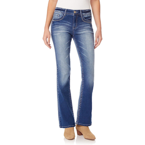 Pantalones Vaqueros de Mezclilla con Logotipo y Diseño Personalizados, Lavado Claro, Largo hasta el Tobillo, Casuales para Mujer, Estilo Vintage, Tela de Algodón, para Primavera - Product Image 1