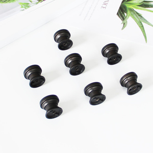 Eco-Friendly Zinc Alloy Matte <b>Black</b> Mushroom Cabinetry Handles Round Modern <b>Knobs</b> for Kitchen Bedroom Bathroom Furniture Parts - Product Image 3