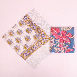 Bandana carré en coton imprimé à la main pour femme, motif floral multicolore, accessoires de mode, randonnée, sport - Product Image 4