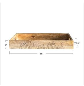 Modern Wooden Serving Tray for Dining Kitchen & Home Decor-Stylish Durable Food & Drink <b>Platter</b> for Parties - Product Image 6