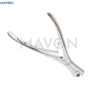 Rongeur para Huesos Ruskin de 19 cm y 5 mm, Instrumentos Ortopédicos Quirúrgicos de Acero Inoxidable, Cortador de Huesos Manual de Doble Acción con Certificación CE - Product Image 2