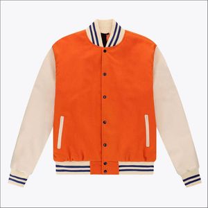 High Quality Men's Winter Varsity <b>Jacket</b> Solid <b>Black</b> Pullover Custom Embroidery Patch Breathable Washed High Street OEM Service - Product Image 1