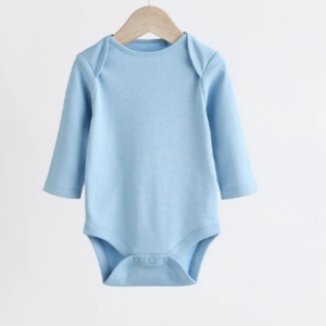 Barboteuse longue en bambou pour nouveau-né, en coton biologique et fil de bambou, tissu interlock imprimé, collection été 2026 - Product Image 1