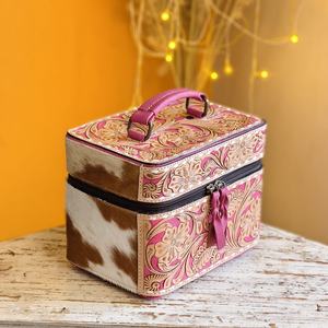 Estuche Portátil para Anillos y Aretes con Logotipo Personalizado, Organizador de Joyas de Cuero Vacuno, Cajas de Regalo, Pequeñas Cajas de Joyería para Viaje - Product Image 2