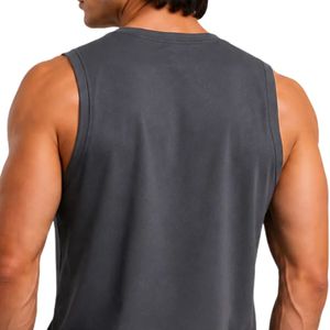 เสื้อกล้ามออกกำลังกายผู้ชายสีเทา แบรนด์ Max Rep ผ้าฝ้าย แขนกุด สำหรับฟิตเนส เพาะกาย ฝึกซ้อม เล่นกีฬา เสริมสร้างกล้ามเนื้อ - Product Image 4