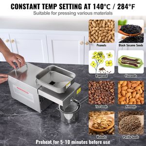 Pressa per Olio Elettrica in Acciaio Inox 700W, Temperatura Costante 140°C/284°F, Estrattore d'Olio a Pressione a Caldo, Nuova Condizione - Product Image 3