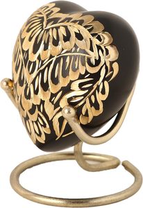 Heart Shape Aluminum Cremation Urn Ashes Keepsake <b>Mini</b> Memorial Funeral Eco-Friendly Handmade Durable Modern Luxury Tabletop - Product Image 6