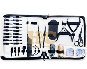 Premium Design Hair Extension Tool <b>Kit</b> Hair Scissor Tape Plier Stainless Steel Sustainable Loop Hair Clip <b>Beads</b> Comb Hair <b>Kit</b> - Product Image 1