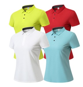 เสื้อยืดผู้หญิง แขนสั้น คอกลม ผ้าถักโพลีเอสเตอร์/คอตตอน ทรงลำลอง สำหรับฤดูร้อน ไม่ยับ แห้งเร็ว - Product Image 4