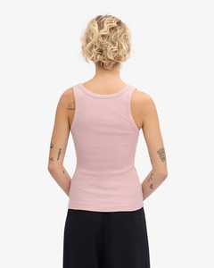 Camiseta sin Mangas de Punto 100% Algodón para Mujer, Cuello Redondo, Color Rosa Sólido, Estilo Minimalista, Largo Regular, Marca Whiteaura International - Product Image 5