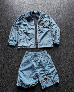 เสื้อโปโลไนลอนโพลีเอสเตอร์แบบมีซิปป้องกันลมพร้อมโลโก้สั่งทำพิเศษ ปี 2026 ชุดเซ็ต 2 ชิ้น กางเกงขาสั้นคาร์โก้ ชุดสูทผู้ชาย เสื้อแจ็คเก็ตกันลม เสื้อยืดแขนสั้น - Product Image 6