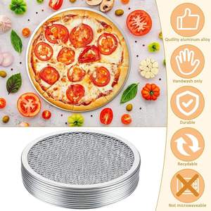 Custom Logo Restaurant Grade Stainless Steel Pizza Baking Screen Seamless Cookware Cutter Function Oven Use <b>Tool</b> - Product Image 5