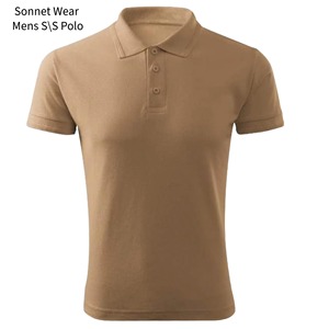 เสื้อโปโลแขนสั้นผ้าเนื้อแน่นสำหรับผู้ชาย - Product Image 3