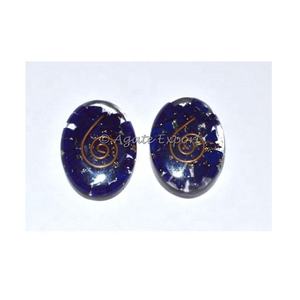 Pierres à personnaliser en Onyx bleu, ovales, gravées, aide à la guérison - Product Image 3