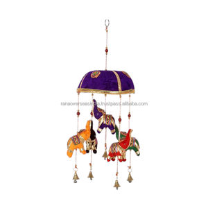 Carillons éoliens d'éléphant suspendus en gros directs d'usine avec un design classique et attrayant adapté au décor de balcon de fenêtre - Product Image 4