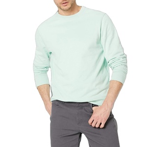 เสื้อสเวตเตอร์คอกลมของผู้ชายสำหรับทุกเพศเสื้อมีฮู้ดปรับแต่งได้สำหรับผู้ชาย100% ผ้าฝ้ายเสื้อคอกลมเปล่า2026 - Product Image 1