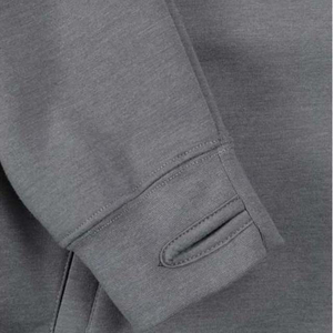 เสื้อฮู้ดดี้ทรงบ็อกซี่แบบครอปปิ้งสำหรับผู้ชาย สไตล์สตรีทแวร์ ตกแต่งด้วยการปะต่อผ้า ปักลาย และเย็บสีบล็อก ผลิตตามสั่ง - Product Image 6
