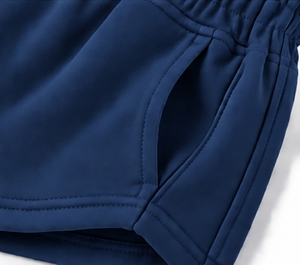 Shorts Deportivos de Poliéster Tejido Azul Marino de Index Apparel, con Cintura Elástica y Bolsillos, Ropa Casual para Mujer - Product Image 4